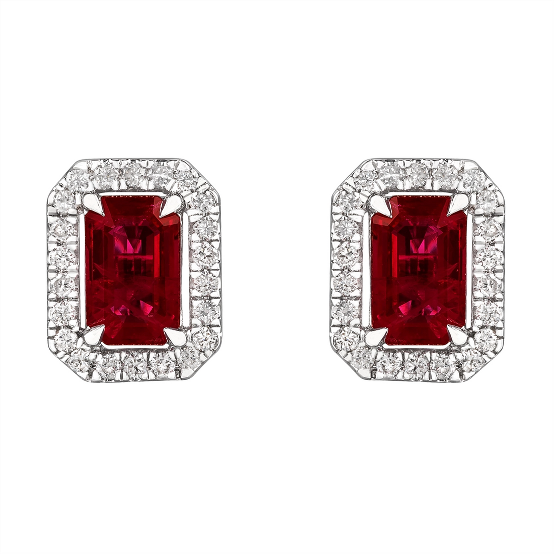 Earrings Earrings in White Gold containing Multi-gemstone, Diamond, Ruby 423128