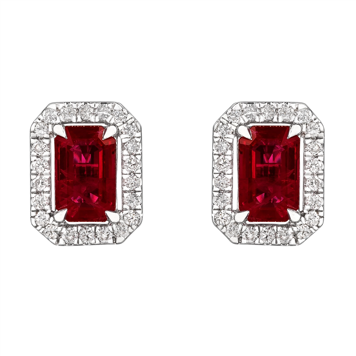 Earrings Earrings in White Gold containing Multi-gemstone, Diamond, Ruby 423128