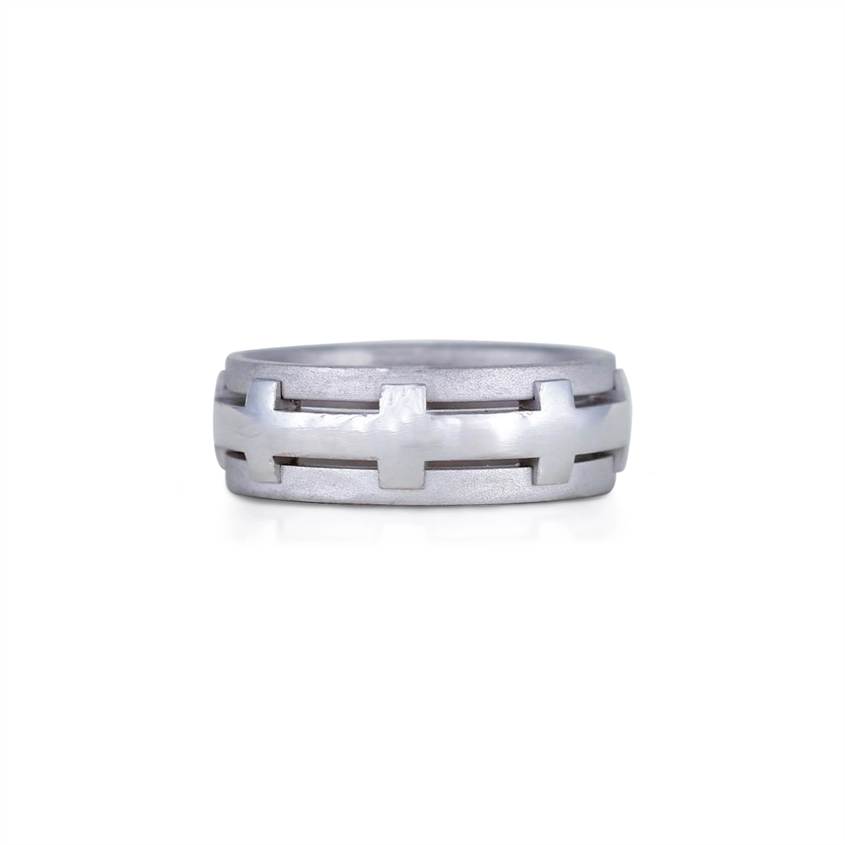 Mens Bands Engagement in White Gold 423253