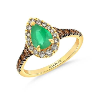 csv_image Le Vian Ring in Yellow Gold containing Multi-gemstone, Diamond, Emerald LAAF-24E