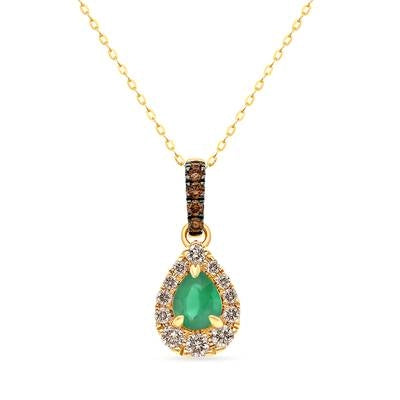 Le Vian Necklaces in Yellow Gold containing Multi-gemstone, Diamond, Emerald LAAF-30E