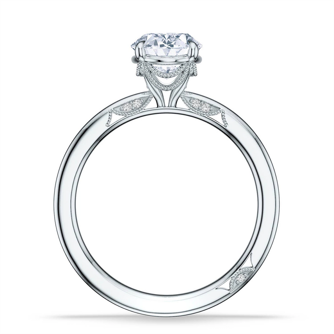 Tacori Engagement Rings in White Gold containing Diamond 2682 1.5 OV 9.5X7 W