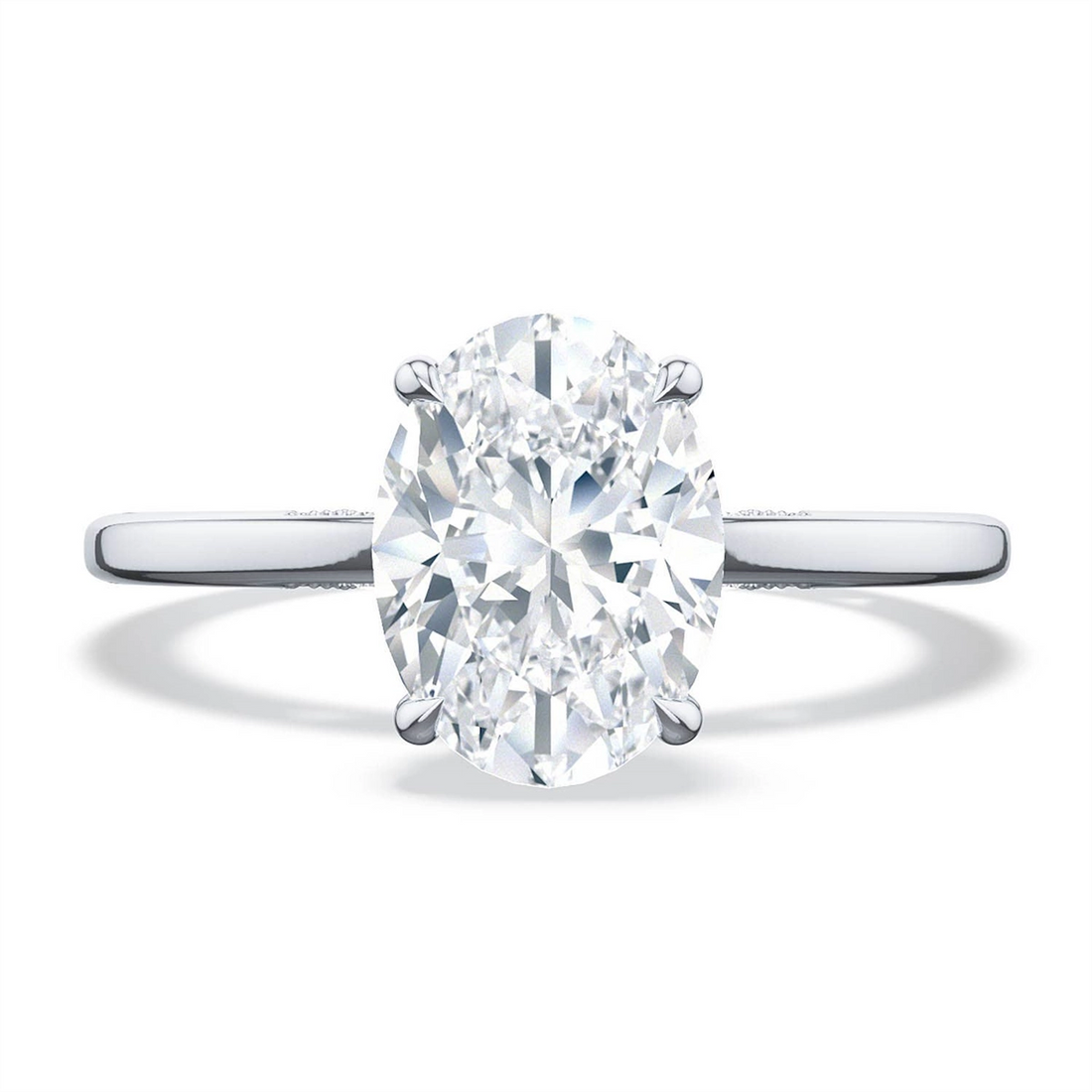 Tacori Engagement Rings in White Gold containing Diamond 2682 1.5 OV 9.5X7 W