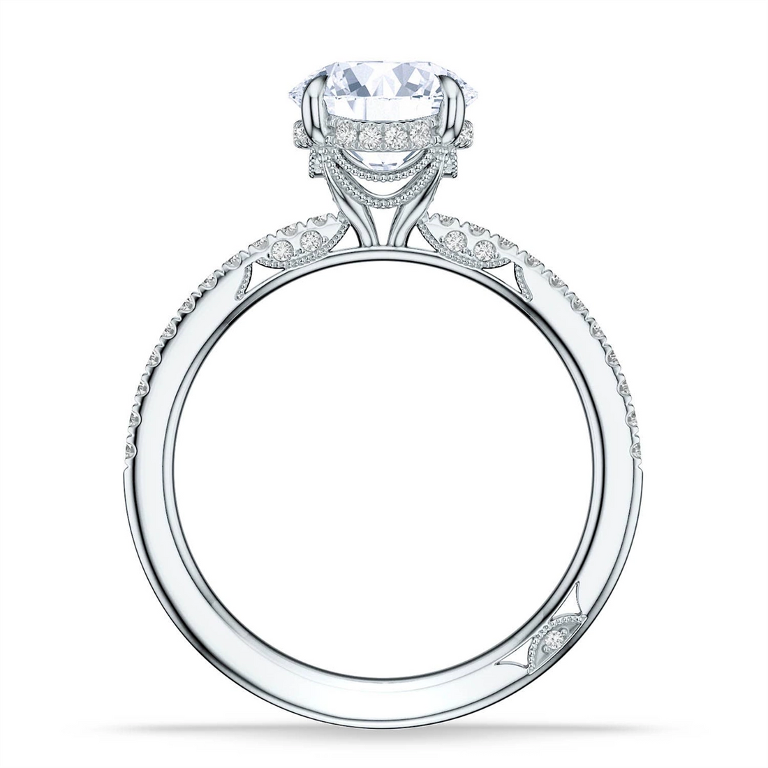 Tacori Engagement Rings in White Gold containing Diamond 2683 1.5 RD 8 W