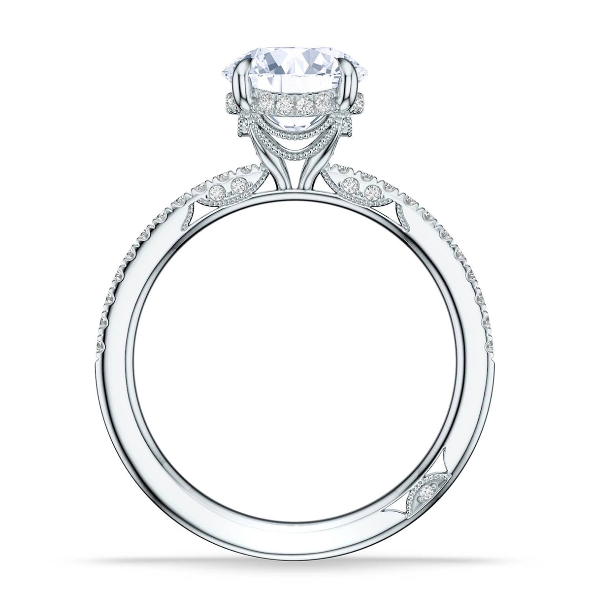 Tacori Engagement Rings in White Gold containing Diamond 2683 1.5 RD 8 W