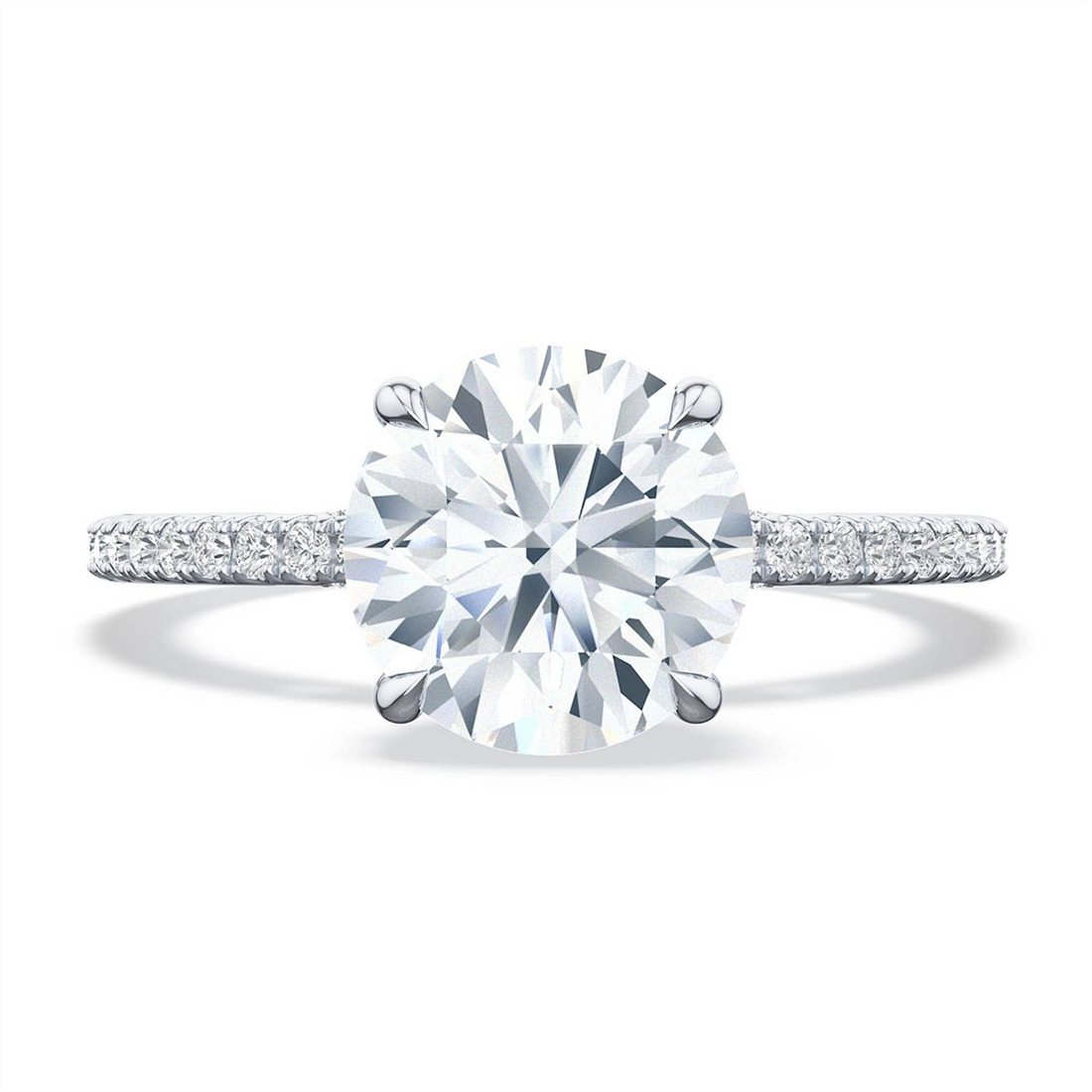 Tacori Engagement Rings in White Gold containing Diamond 2683 1.5 RD 8 W