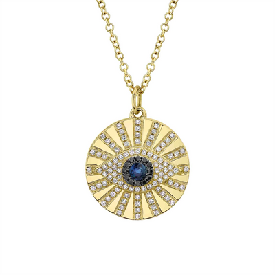csv_image Necklaces Necklace in Yellow Gold containing Black diamond, Multi-gemstone, Diamond, Sapphire 423737