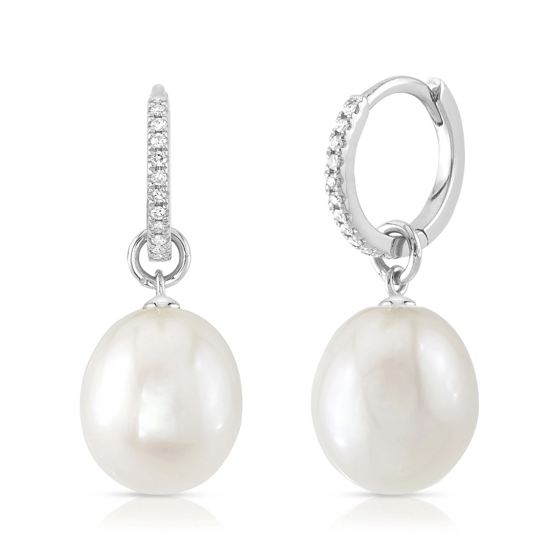 Earrings Earrings in White Gold containing Multi-gemstone, Diamond, Pearl 423759