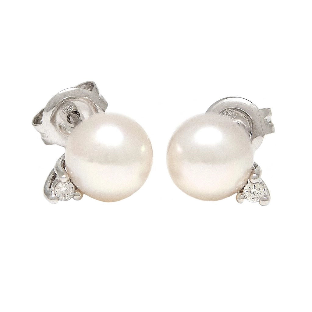 Earrings Earrings in White Gold containing Multi-gemstone, Diamond, Pearl 423895