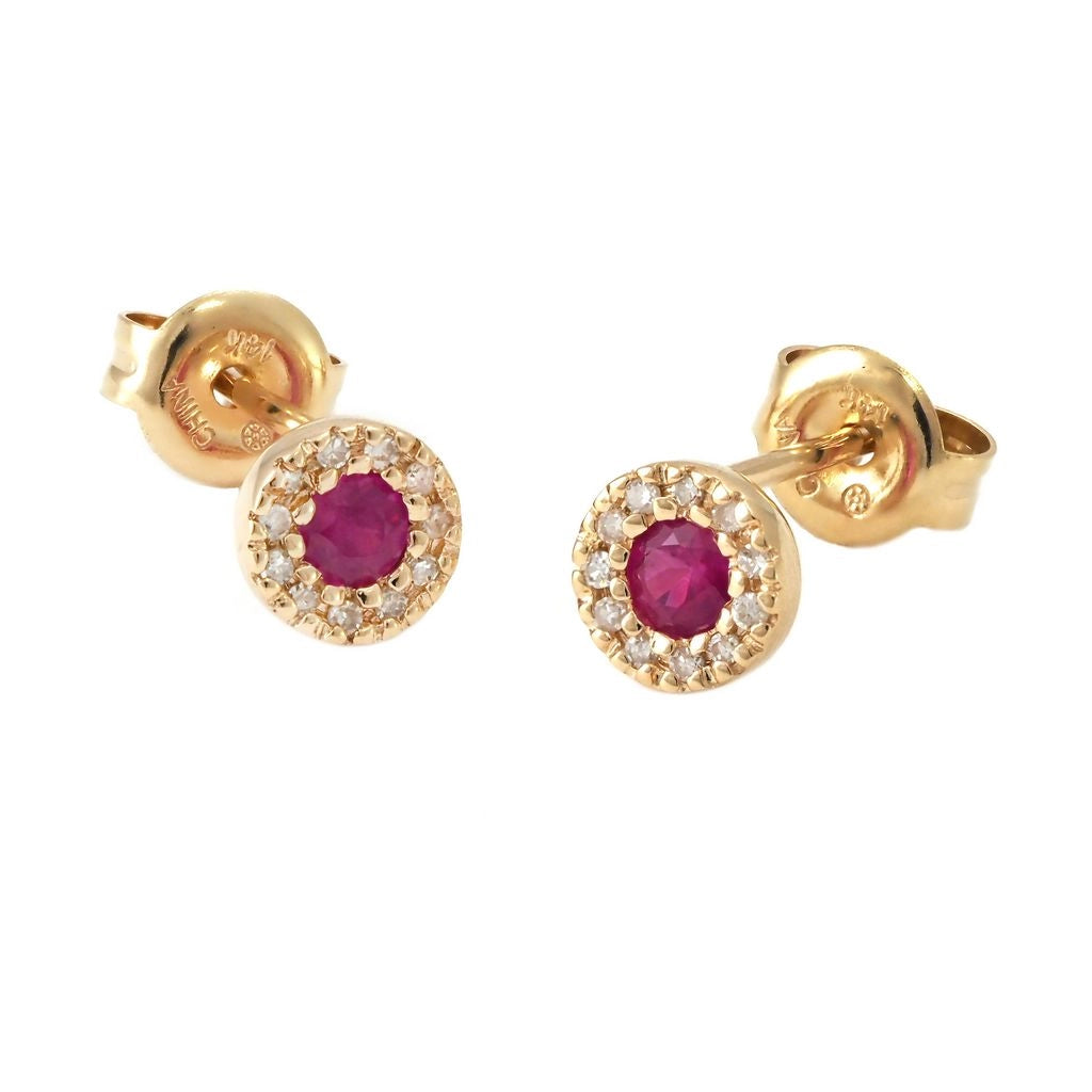 Earrings Earrings in Yellow Gold containing Multi-gemstone, Diamond, Ruby 423904