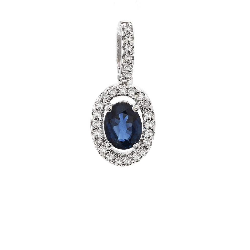 Pendants Pendants in White Gold containing Multi-gemstone, Diamond, Sapphire 423939