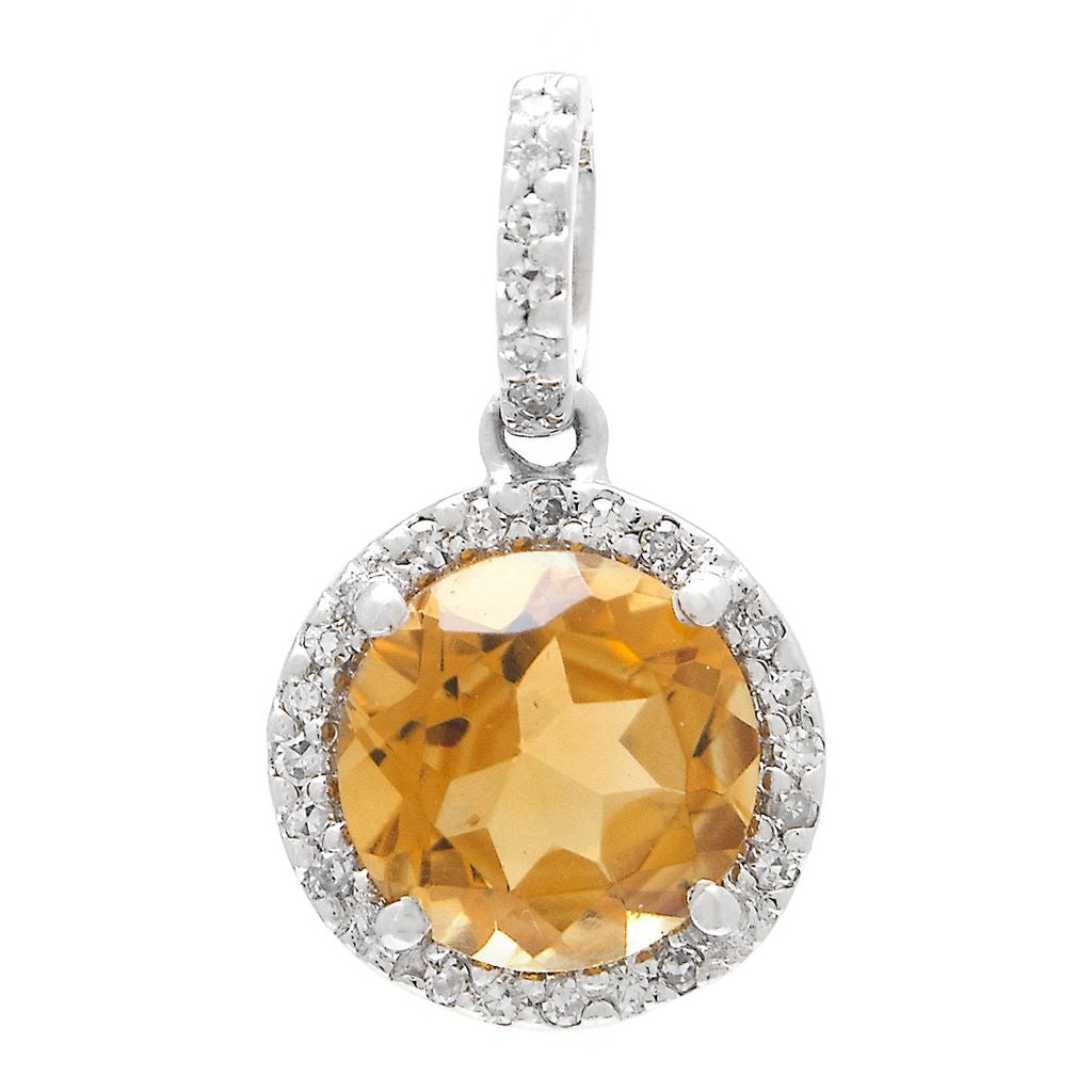 Pendants Pendants in White Gold containing Citrine, Multi-gemstone, Diamond 423960