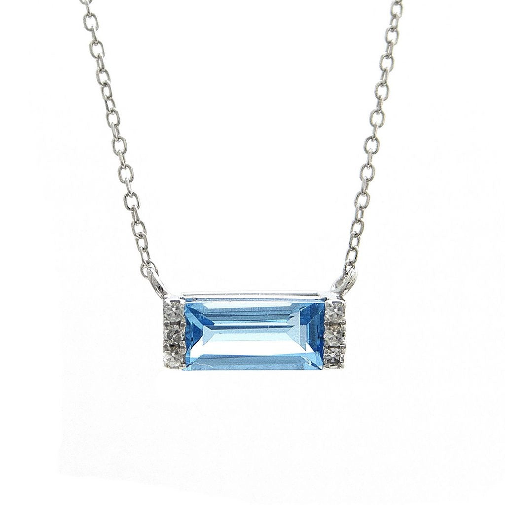Necklaces Necklaces in Silver containing Blue topaz , Multi-gemstone, Diamond 423966