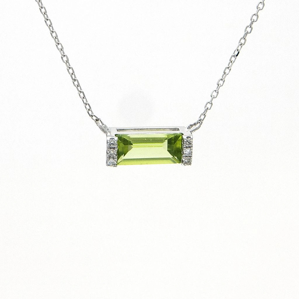 Necklaces Necklaces in Silver containing Peridot, Multi-gemstone, Diamond 423967