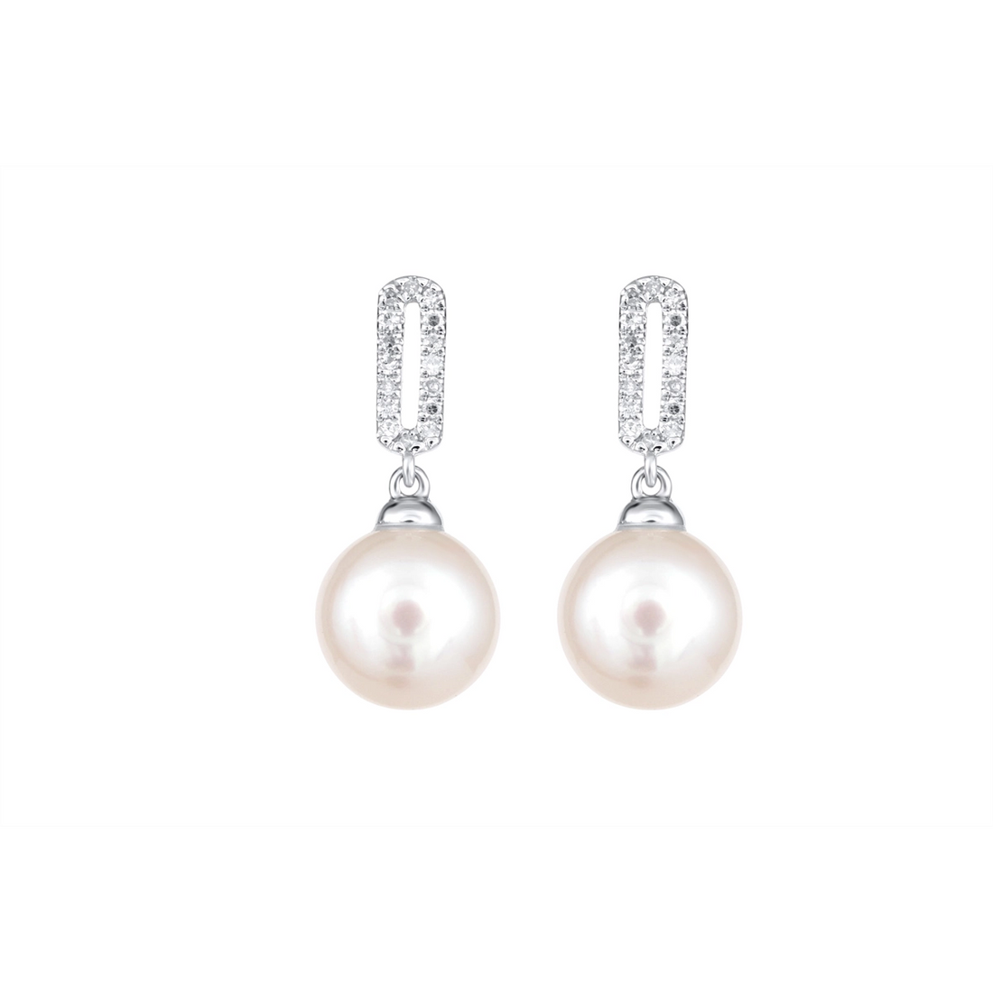 Earrings Earrings in White Gold containing Multi-gemstone, Diamond, Pearl 424485