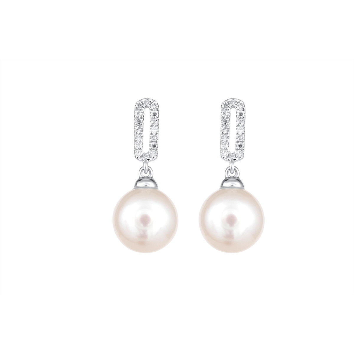 Earrings Earrings in White Gold containing Multi-gemstone, Diamond, Pearl 424485