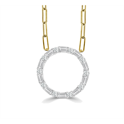 csv_image Frederic Sage Necklace in Mixed Metals containing Diamond P3742PC-4-YW