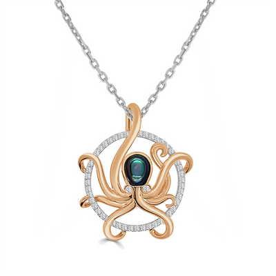 csv_image Frederic Sage Necklace in Mixed Metals containing Other, Multi-gemstone, Diamond P3586A-4-PWAL