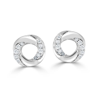 Frederic Sage Earrings in White Gold containing Diamond E2240-4-W
