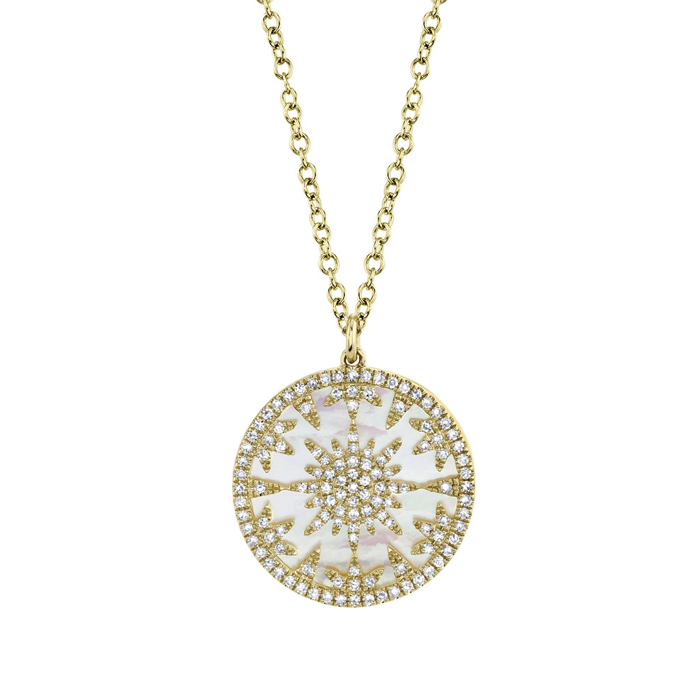 Necklaces Necklaces in Yellow Gold containing Mother of pearl, Multi-gemstone, Diamond 425377