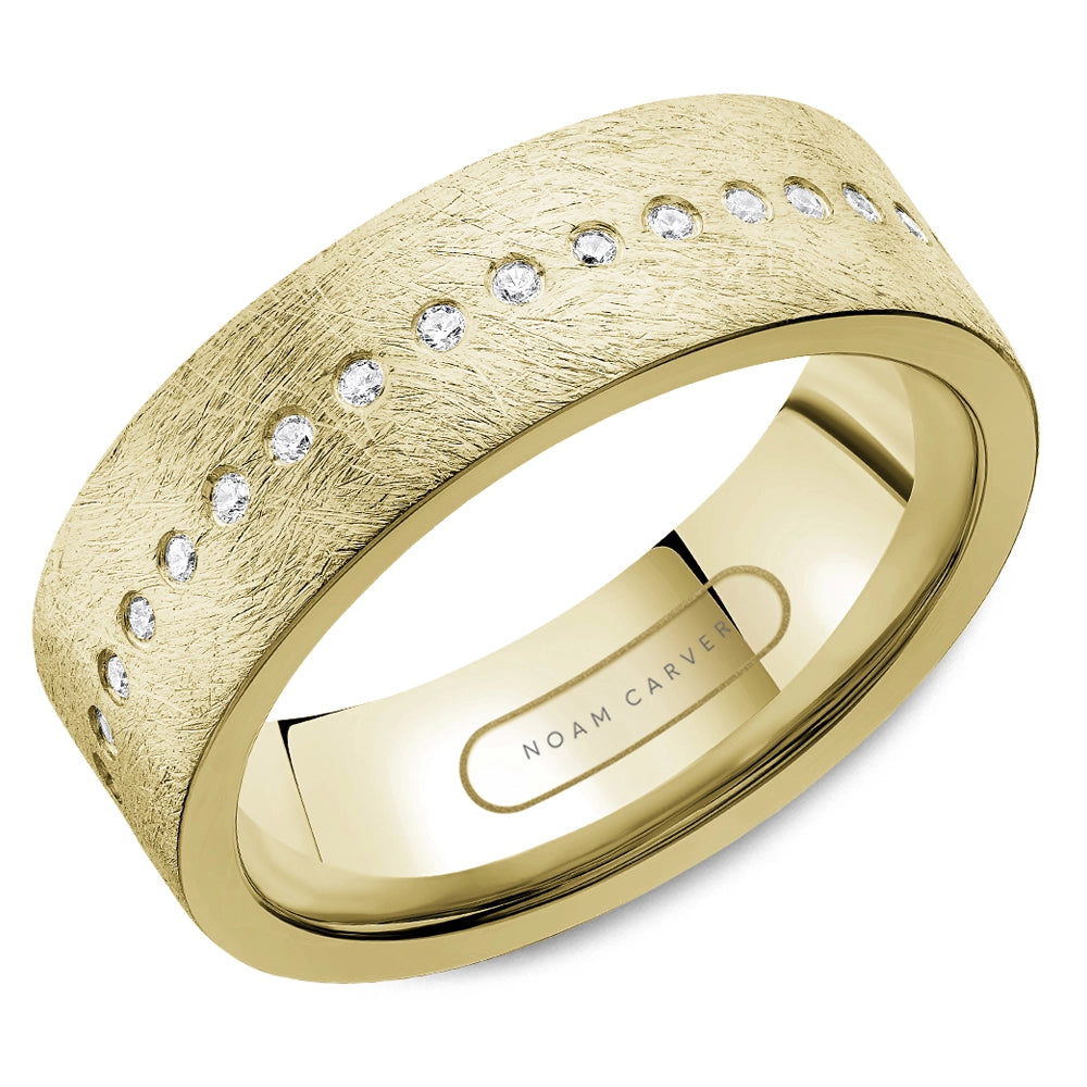 Noam Carver  Wedding Rings in Yellow Gold containing Diamond NCM-060YD75-M10