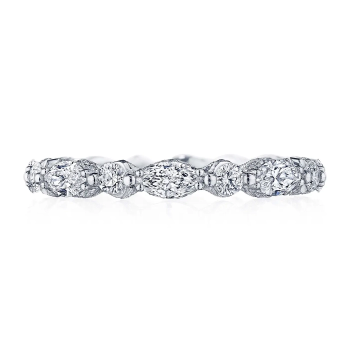 Tacori Wedding Rings in Platinum/Palladium containing Diamond 2681 2.5 B 1/2