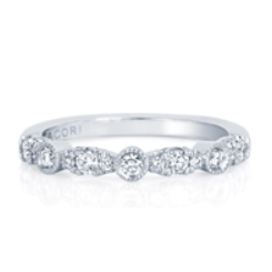 Tacori Wedding Rings in Platinum/Palladium containing Diamond 2681 2.5 B 1/2