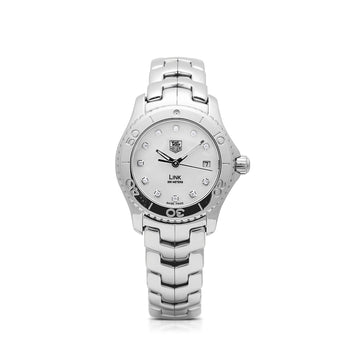 Tag Heuer Ladies Link Watch Steel MOP Diamond Dial 26mm (Preowned Tag Heuer Ladies Link Watch Steel MOP Diamond Dial 26mm (Preowned