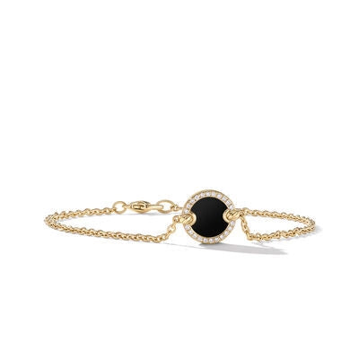 David Yurman Bracelets in Yellow Gold containing Black onyx, Multi-gemstone, Diamond B17654D88DBODI
