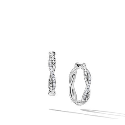 David Yurman Earrings in Silver containing Diamond E18049DSSADI