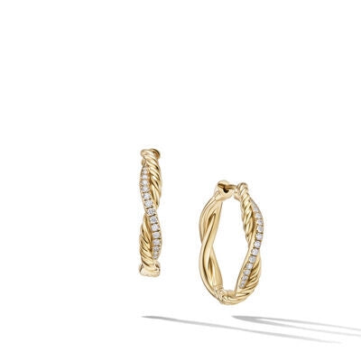David Yurman Earrings in Yellow Gold containing Diamond E18049D88ADI