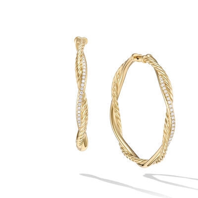David Yurman Earrings in Yellow Gold containing Diamond E17985D88ADI