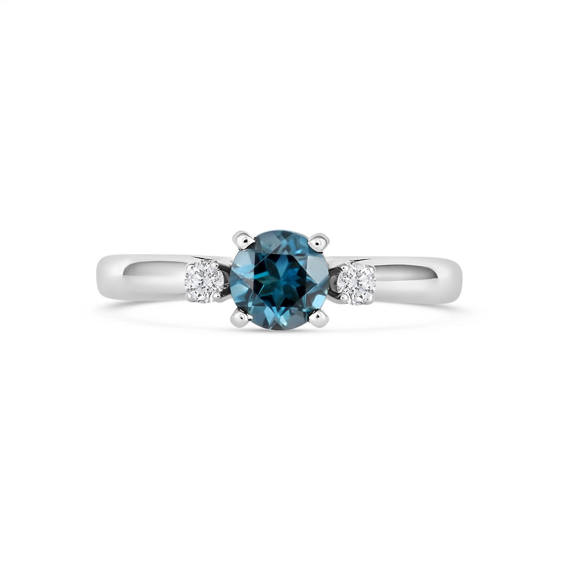 Engagement Collections Rings in White Gold containing London blue topaz, Multi-gemstone, Diamond S19228SW-CUSTOM
