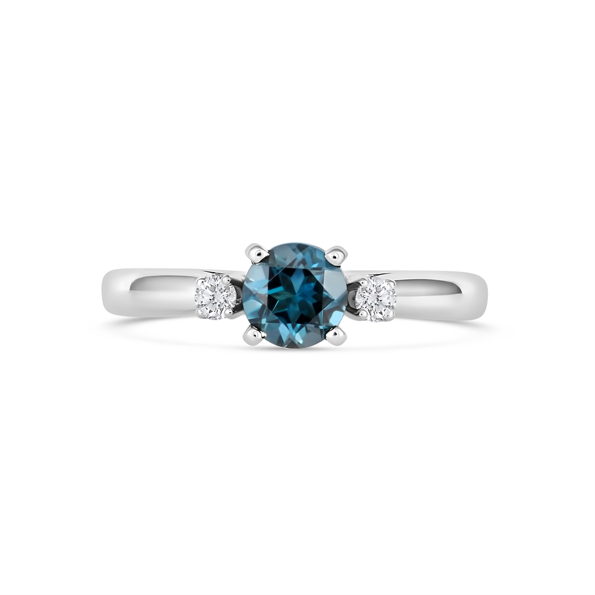 Engagement Collections Rings in White Gold containing London blue topaz, Multi-gemstone, Diamond S19228SW-CUSTOM