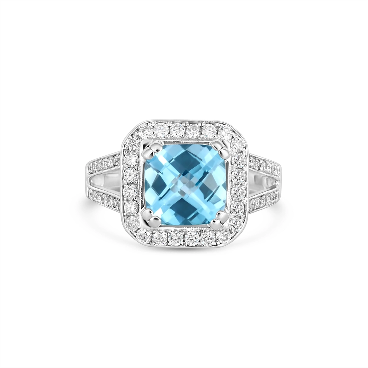 Engagement Collections Estate Jewelry in White Gold R-22470-A-ESTATE