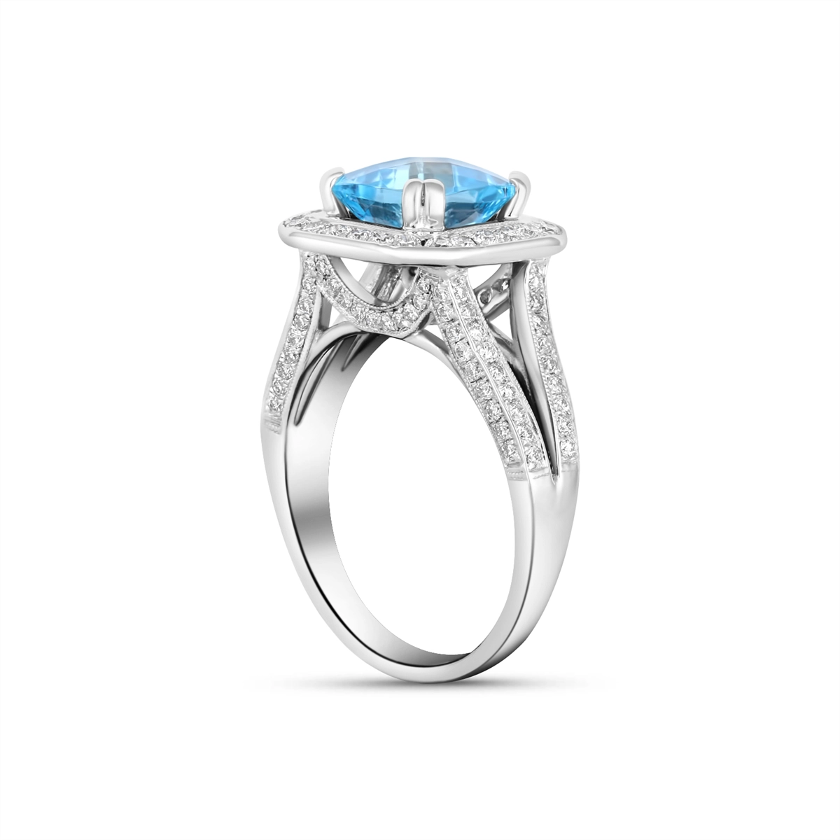 Engagement Collections Estate Jewelry in White Gold R-22470-A-ESTATE