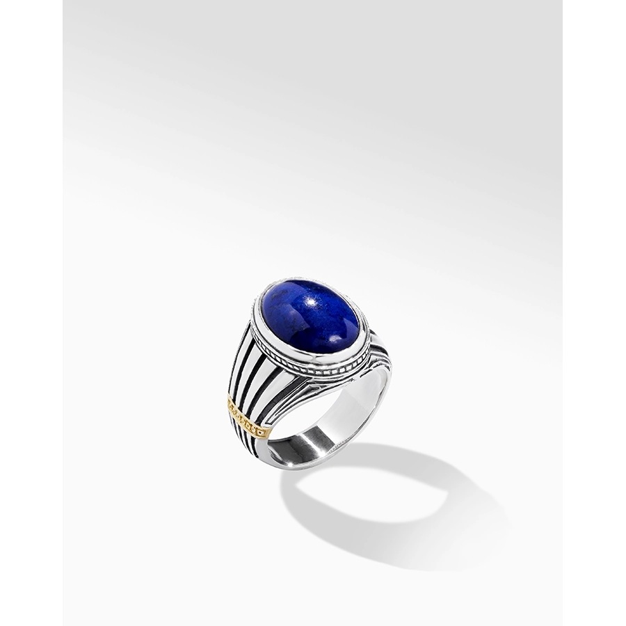 Konstantino Rings in Mixed Metals containing Lapis DKJ888-116 S12