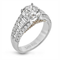 Simon G Engagement Rings in Mixed Metals containing Diamond LR2370