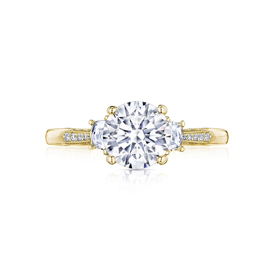 Tacori Engagement Rings in Yellow Gold containing Diamond 2659 RD 7.5 Y
