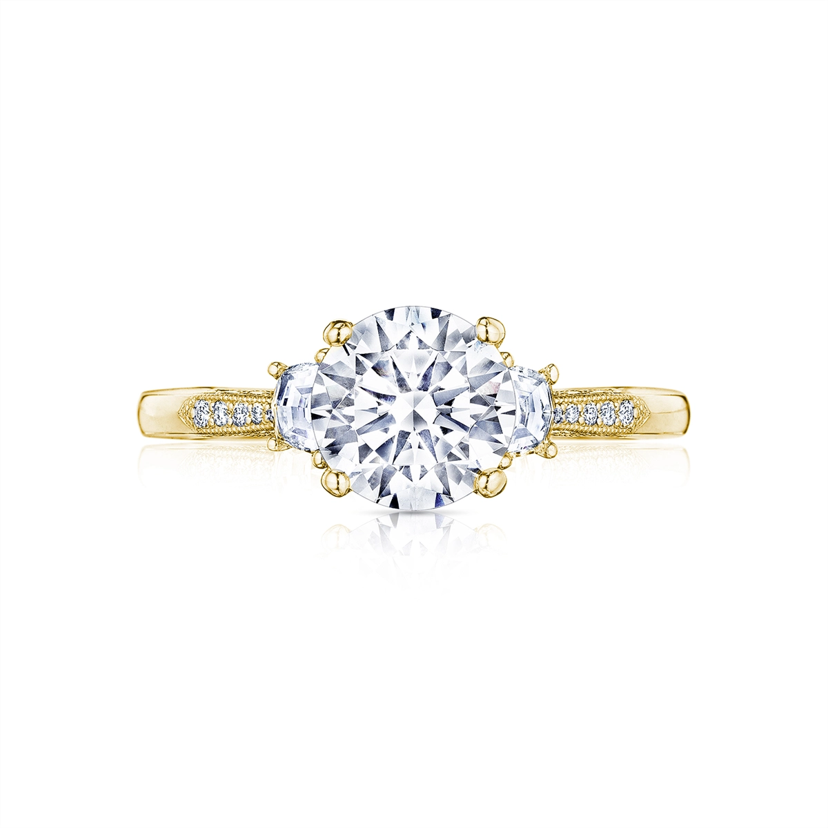 Tacori Engagement Rings in Yellow Gold containing Diamond 2659 RD 7.5 Y