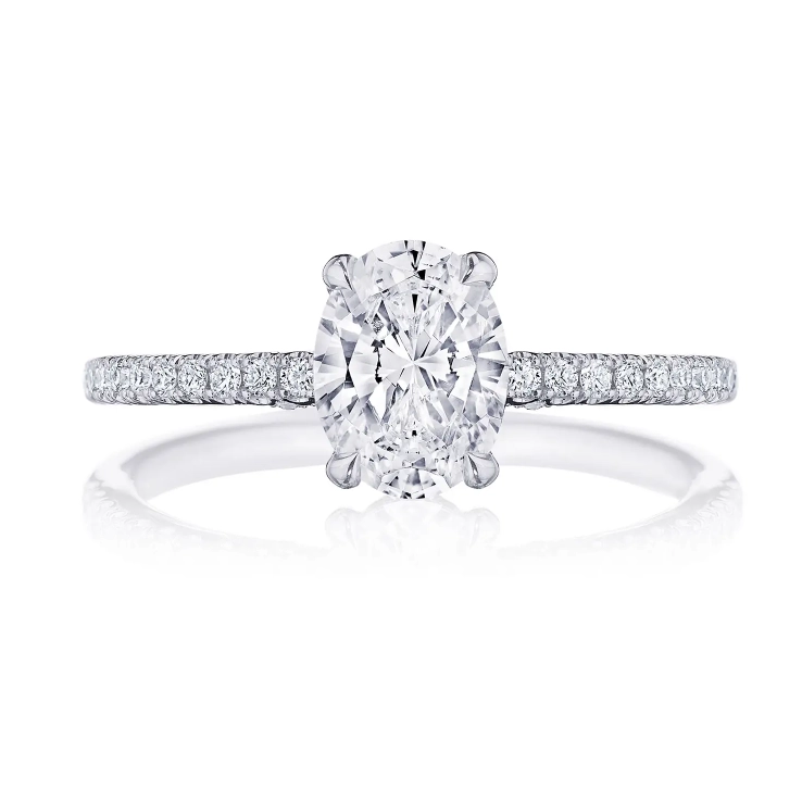 Tacori Engagement Rings in White Gold containing Diamond 2670 2.2 OV 10X7.5 W