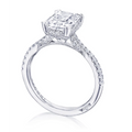 Tacori Engagement Rings in White Gold containing Diamond 2671 2.2 EC 9.5X7 W