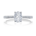 Tacori Engagement Rings in White Gold containing Diamond 2671 OV 9X7 W
