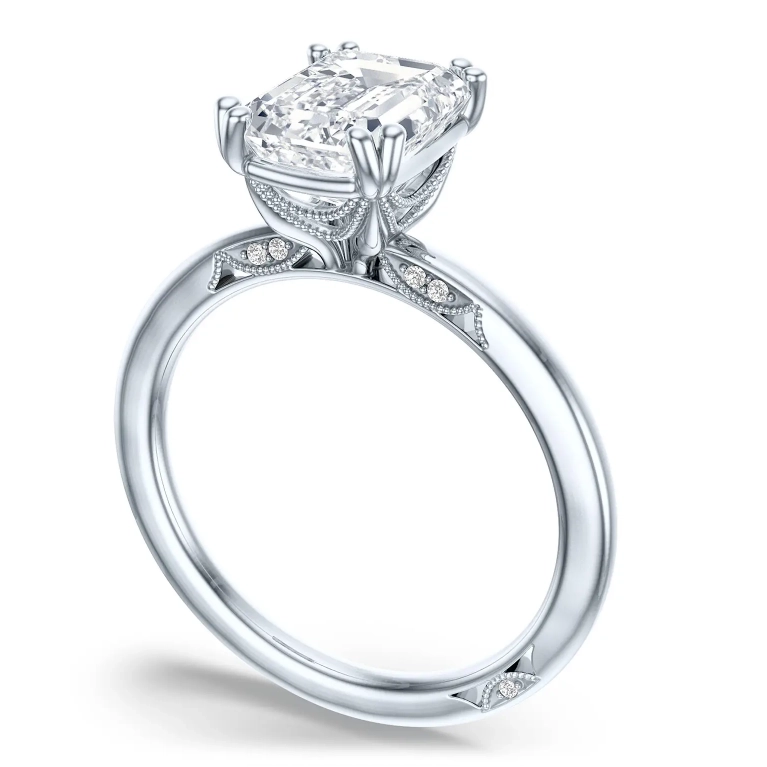 Tacori Engagement Rings in White Gold containing Diamond 2682 2.2 EC 10X7.5 W