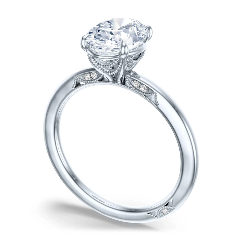 Tacori Engagement Rings in White Gold containing Diamond 2682 2.2 OV11.5X8.5W