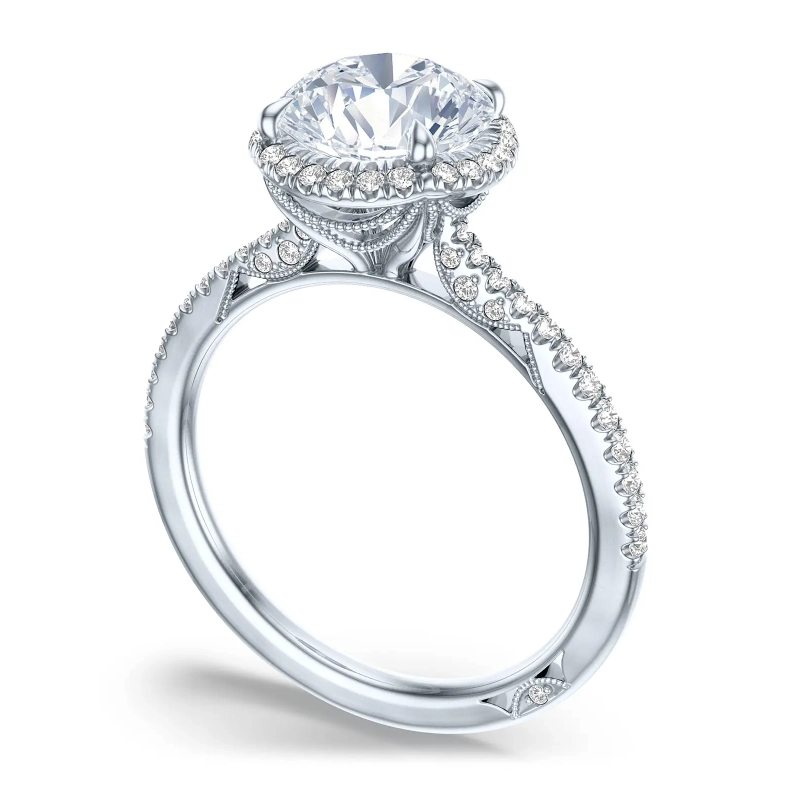 Tacori Engagement Rings in White Gold containing Diamond 2684 2.2 RD 9.5 W