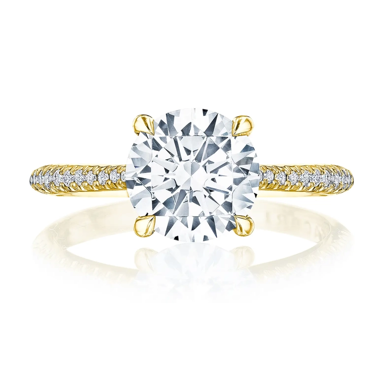 Tacori Engagement Rings in Yellow Gold containing Diamond HT 2581 RD 8 Y