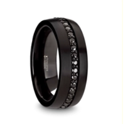 csv_image Mens Bands Wedding Ring in Alternative Metals containing Other W4471-BTBS-8MM-10.50