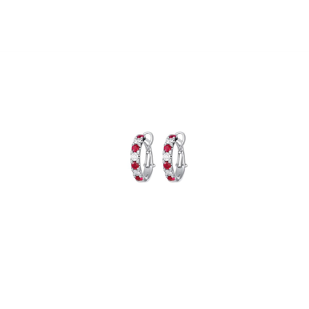 Earrings Earrings in White Gold containing Multi-gemstone, Diamond, Ruby 427239