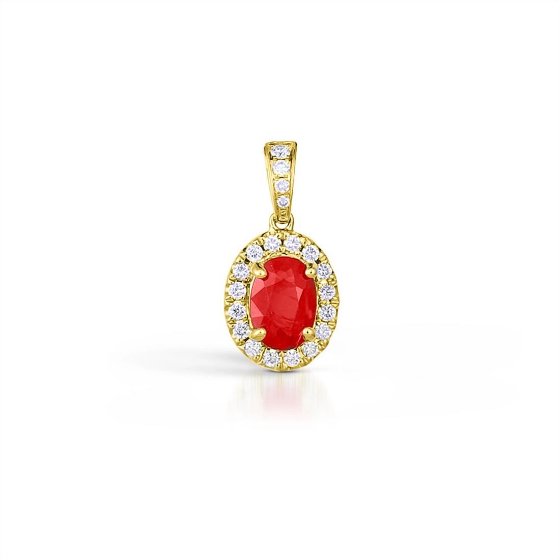 Pendants Pendants in Yellow Gold containing Multi-gemstone, Diamond, Ruby 427247